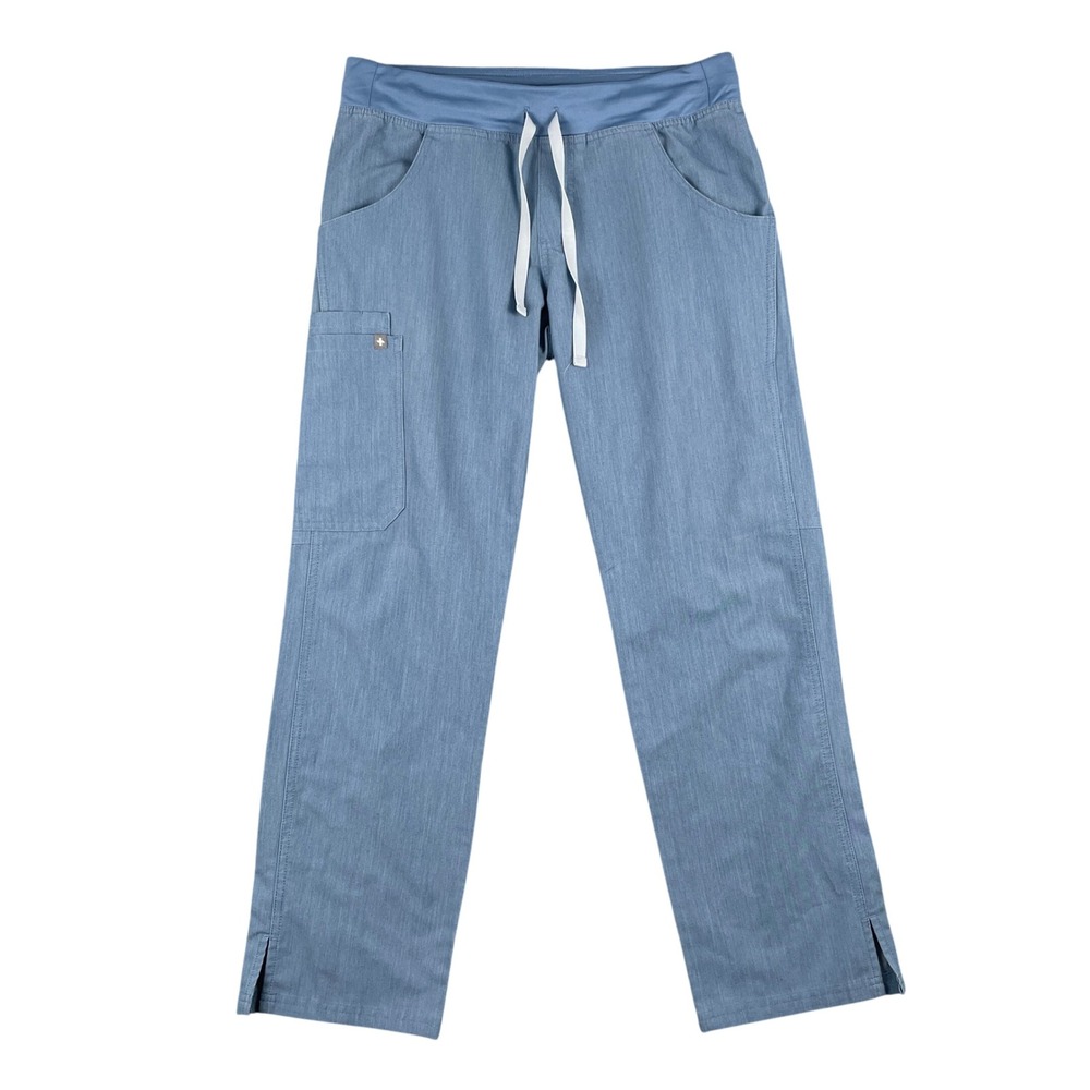 FIGS Scrub Pants Womens S Blue Technical Collection Drawstring Waist Pockets‎